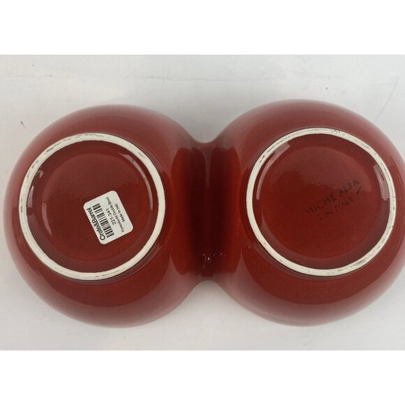 Crate & Barrel Ceramiche Alta Italy Pomodorini Double Double Bowl Tomatoes - Picture 7 of 11